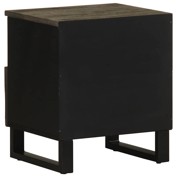 Nachttisch Ulya Schwarz 40x33x46cm (Mangoholz)