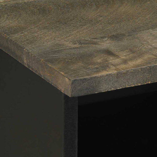 Nachttisch Ulya Schwarz 40x33x46cm (Mangoholz)