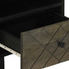 Nachttisch Ulya Schwarz 40x33x46cm (Mangoholz)