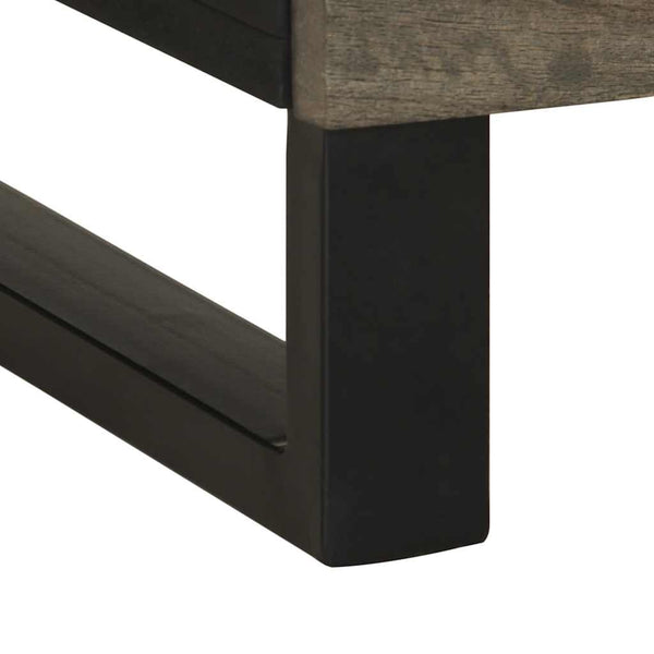 Schwarzer Nachttisch Berar 50x33x62cm (Mangoholz)