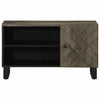 Schwarzes TV-Lowboard Haylee 80x33x46cm (Mangoholz)