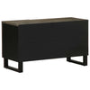 Schwarzes TV-Lowboard Haylee 80x33x46cm (Mangoholz)