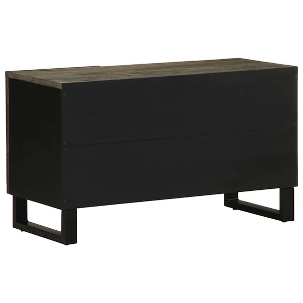Schwarzes TV-Lowboard Haylee 80x33x46cm (Mangoholz)