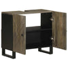 Waschtischunterschrank Manduta, schwarz, 62x33x58cm (Massivholz Mangoholz)