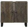 Waschtischunterschrank Manduta, schwarz, 62x33x58cm (Massivholz Mangoholz)