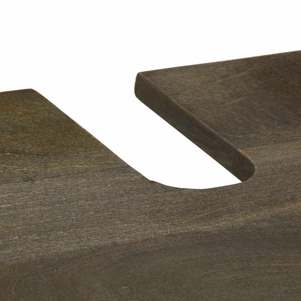 Waschtischunterschrank Manduta, schwarz, 62x33x58cm (Massivholz Mangoholz)