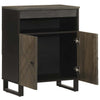 Schwarzes Sideboard Tutekov 60x33x75cm (Massivholz Mango)