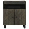 Schwarzes Sideboard Tutekov 60x33x75cm (Massivholz Mango)