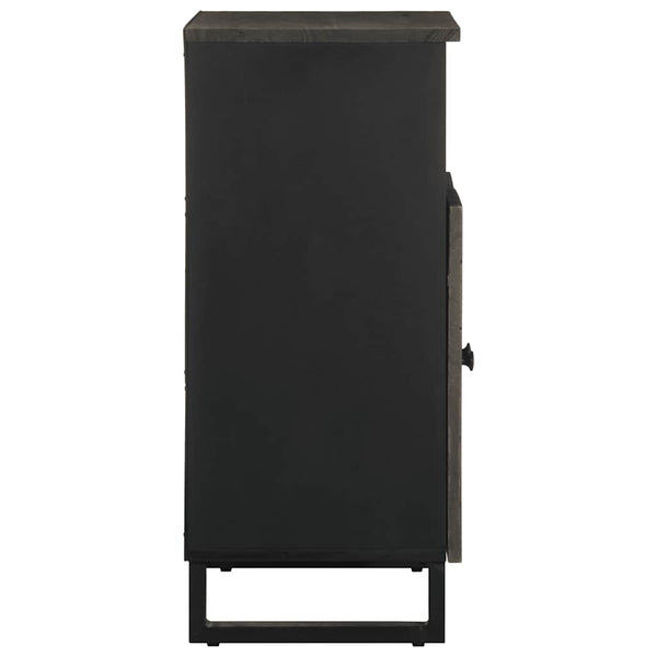 Schwarzes Sideboard Tutekov 60x33x75cm (Massivholz Mango)