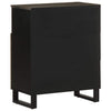 Schwarzes Sideboard Tutekov 60x33x75cm (Massivholz Mango)