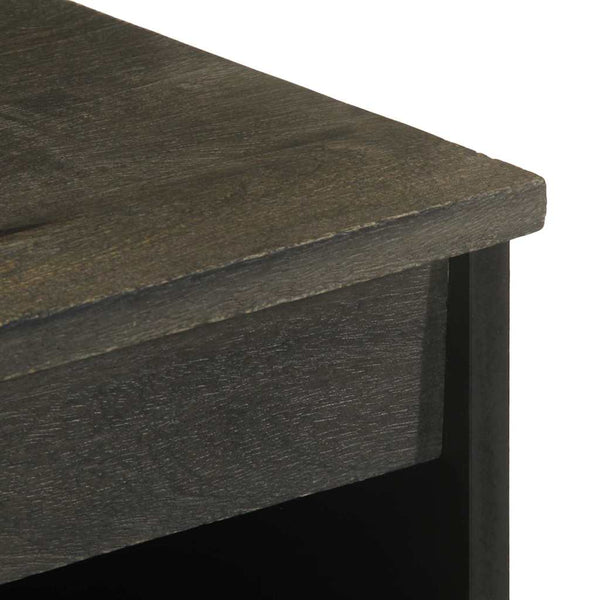 Schwarzes Sideboard Tutekov 60x33x75cm (Massivholz Mango)