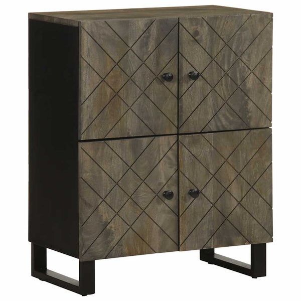 Schwarze Kommode Zorinel 60x33x75cm (Mangoholz)