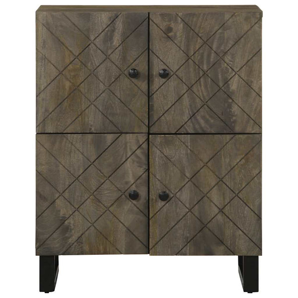 Schwarze Kommode Zorinel 60x33x75cm (Mangoholz)