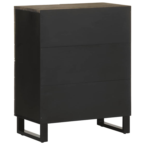Schwarze Kommode Zorinel 60x33x75cm (Mangoholz)