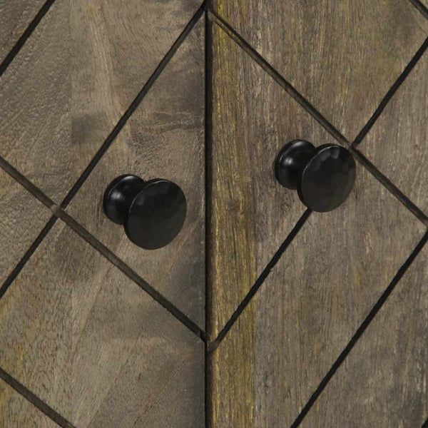 Schwarze Kommode Zorinel 60x33x75cm (Mangoholz)
