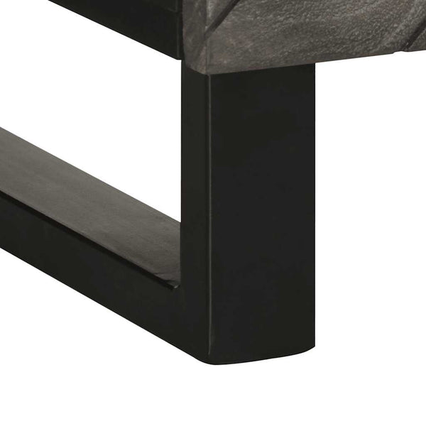 Schwarze Kommode Zorinel 60x33x75cm (Mangoholz)