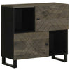 Schwarzes Sideboard Sigrit 80x33x75cm (Mangoholz)