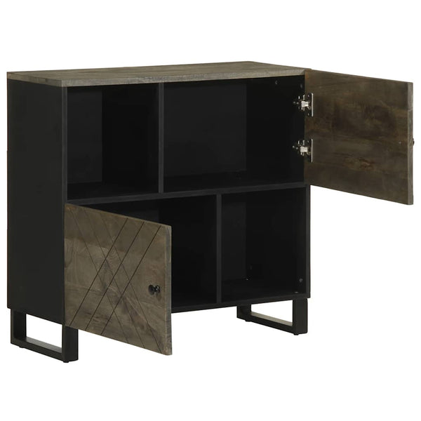 Schwarzes Sideboard Sigrit 80x33x75cm (Mangoholz)