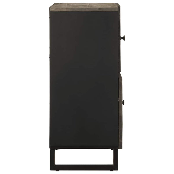 Schwarzes Sideboard Sigrit 80x33x75cm (Mangoholz)