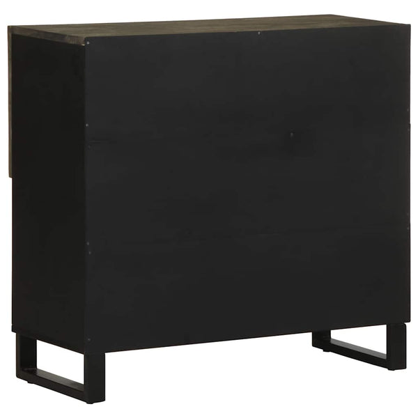Schwarzes Sideboard Sigrit 80x33x75cm (Mangoholz)