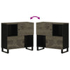 Schwarzes Sideboard Sigrit 80x33x75cm (Mangoholz)
