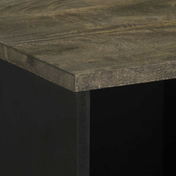 Schwarzes Sideboard Sigrit 80x33x75cm (Mangoholz)