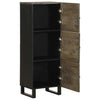 Schwarzer Schrank Boroka 40x33x110cm (Mangoholz)