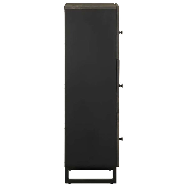 Schwarzer Schrank Boroka 40x33x110cm (Mangoholz)