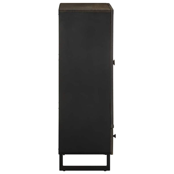 Schwarzer Schrank Sadife 60x33x100cm (Mangoholz)