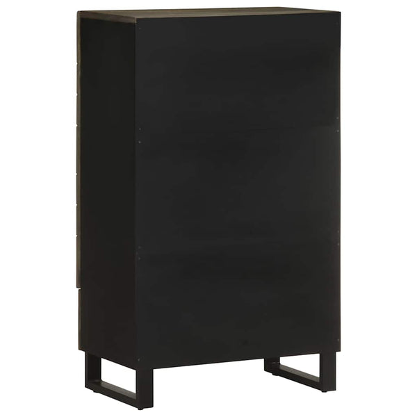 Schwarzer Schrank Sadife 60x33x100cm (Mangoholz)