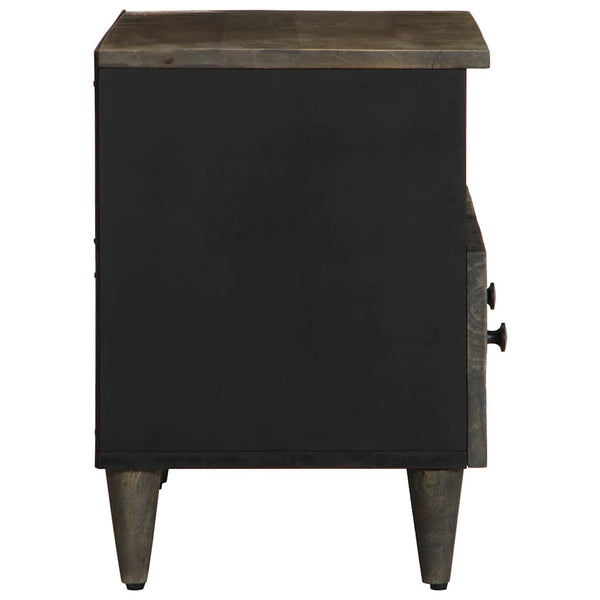 Hellgraues TV-Möbel Martinia 70x33,5x46cm (Massivholz Mango)