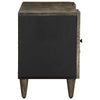Hellgrauer TV-Schrank Lockie 105x33,5x46cm (Massivholz Mango)