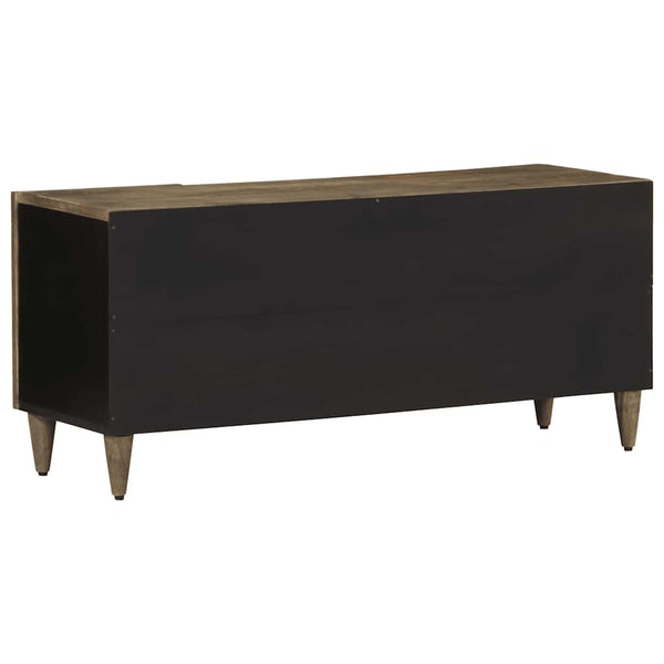 Hellgrauer TV-Schrank Lockie 105x33,5x46cm (Massivholz Mango)