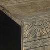 Hellgrauer TV-Schrank Lockie 105x33,5x46cm (Massivholz Mango)