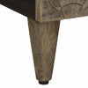 Hellgrauer TV-Schrank Lockie 105x33,5x46cm (Massivholz Mango)