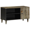 Hellgrauer TV-Schrank Zlatinka 80x31,5x46cm (Massivholz Mango)