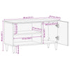 Hellgrauer TV-Schrank Zlatinka 80x31,5x46cm (Massivholz Mango)