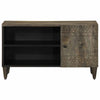 Hellgrauer TV-Schrank Zlatinka 80x31,5x46cm (Massivholz Mango)
