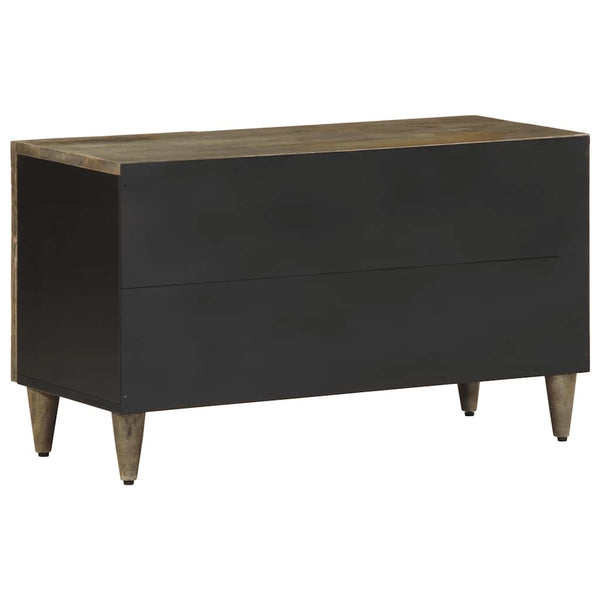 Hellgrauer TV-Schrank Zlatinka 80x31,5x46cm (Massivholz Mango)