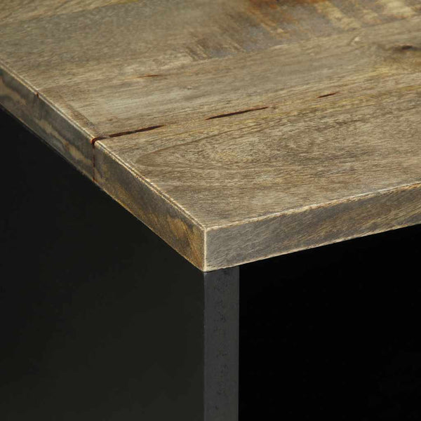 Hellgrauer TV-Schrank Zlatinka 80x31,5x46cm (Massivholz Mango)