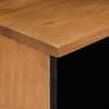 Nachttisch 40 x 33 x 46 cm aus massivem Mangoholz, hellbraun, 2er-Set