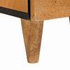 Nachttisch 40 x 33 x 46 cm aus massivem Mangoholz, hellbraun, 2er-Set