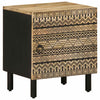 Schwarzer Nachttisch Viga 40x33,5x46cm (Mangoholz massiv)