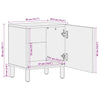Schwarzer Nachttisch Viga 40x33,5x46cm (Mangoholz massiv)