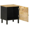 Schwarzer Nachttisch Viga 40x33,5x46cm (Mangoholz massiv)