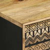 Schwarzer Nachttisch Viga 40x33,5x46cm (Mangoholz massiv)