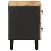 Schwarzer Nachttisch Caro 40x33,5x46cm (Mangoholz massiv)