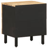 Schwarzer Nachttisch Caro 40x33,5x46cm (Mangoholz massiv)
