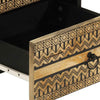 Schwarzer Nachttisch Caro 40x33,5x46cm (Mangoholz massiv)
