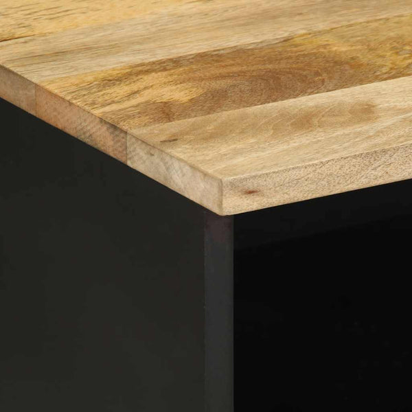 TV-Schrank Moanti Schwarz 70x33,5x46cm (Mangoholz massiv)